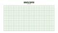 Sheet of graph paper with grid. Millimeter paper texture, geometric pattern. Green lined blank for drawing, studying Royalty Free Stock Photo