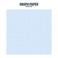 Sheet of graph paper with grid. Millimeter paper texture, geometric pattern. Blue lined blank for drawing, studying Royalty Free Stock Photo