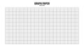 Sheet of graph paper with grid. Millimeter paper texture, geometric pattern. Gray lined blank for drawing, studying