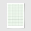 Sheet of graph paper with grid. Millimeter paper texture, geometric pattern. Green lined blank for drawing, studying Royalty Free Stock Photo