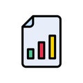 Sheet vector color line icon Royalty Free Stock Photo