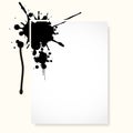 Sheet with inkblot Royalty Free Stock Photo