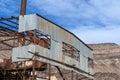 Sheet metal facade at an abandoned lead mine near Bonnie Claire