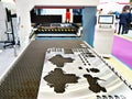 Sheet metal in laser cutting machine