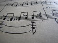 Sheet music. Close- up. Retro Royalty Free Stock Photo