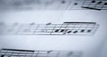 Sheet music, close up of paper, classical music