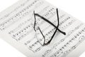 Sheet Music And Glasses Royalty Free Stock Photo