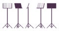 Sheet music stand, black tripod pedestal for performers, singers Royalty Free Stock Photo