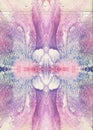 A sheet of notebook stained with blue, violet, purple and pink watercolors. Floral grunge artistic color background for creative d