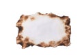 Sheet of paper with the burned edges Royalty Free Stock Photo