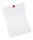 Sheet of paper with pin Royalty Free Stock Photo