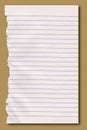 Sheet of ripped notepaper.