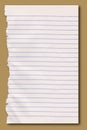 Sheet of ripped notepaper. Royalty Free Stock Photo