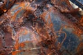 Sheet steel, rust on steel plate texture, iron old background rust Royalty Free Stock Photo