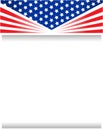 Abstract American flag frame background. Royalty Free Stock Photo