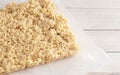 Sheet of Uncut Marshmallow Crispy Rice Cereal Treat Bars Royalty Free Stock Photo