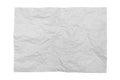Sheet of white crumpled paper Royalty Free Stock Photo