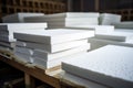 Sheets of expanded polystyrene for house thermal insulation during constructions