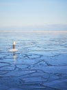 Sheets of ice in ocean