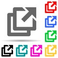 sheets multi color style icon. Simple thin line, outline vector of web icons for ui and ux, website or mobile application Royalty Free Stock Photo