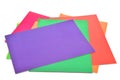 Sheets of multi-colored cardboard. Royalty Free Stock Photo