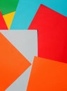 Sheets of multi coloured card/paper abstract background or backdrop