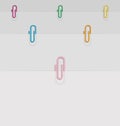 4 sheets of paper clips Royalty Free Stock Photo