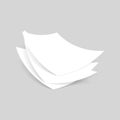 The sheets of paper are stacked on top of each other on a gray background. Vector illustration Royalty Free Stock Photo
