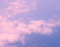 Sheets of Pinkish White Clouds Spread In Infinite Blue Sky - Aerial View - Abstract Natural Background Royalty Free Stock Photo