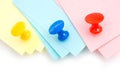 Sheets pinned buttons Royalty Free Stock Photo