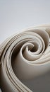 Sheets of white paper rolled into a tight spiral, creating concentric circular patterns. Royalty Free Stock Photo