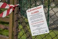 Playground Closed Poster in Sheffield