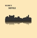 Sheffield, England city silhouette