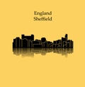 Sheffield, England city silhouette