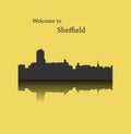 Sheffield, England city silhouette