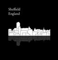 Sheffield, England city silhouette