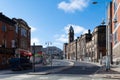 Sheffield Old Town Hall and empty street in deserted Sheffield Royalty Free Stock Photo