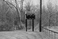 Baseball Scoreboard - Black And White