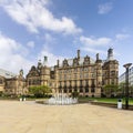 Sheffield Town Hall and Fountain Royalty Free Stock Photo