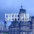 Sheffield, UK city name travel postcard
