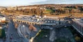 Aerial view of the exterior of Sheffield train station Royalty Free Stock Photo