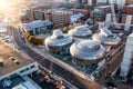 Aerial view of The Hubs StudentsÃ¢â¬â¢ Union buildings at Sheffield Hallam University Royalty Free Stock Photo