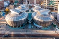 Aerial view of The Hubs StudentsÃ¢â¬â¢ Union buildings at Sheffield Hallam University Royalty Free Stock Photo