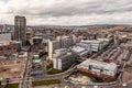 Aerial view of Sheffield city centre skyline Royalty Free Stock Photo