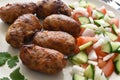 Sheftalia Cypriot lamb and pork sausage. Traditional Cypriot food.