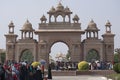 SHEGAON, BULDANA DISTRICT, MAHARASHTRA, INDIA, December 2017, Tourist at Anand Sagar entry gate