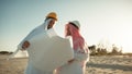 Sheik Planning The Future At The Worksite Royalty Free Stock Photo
