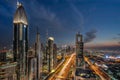 Sheik Zayed Road in Dubai Royalty Free Stock Photo