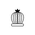 sheikh's crown icon. Element of royalty for mobile concept and web apps icon. Thin line icon for website design and development,