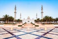 Sheikh Zayed Grand Mosque aat Sunrise, Abu Dhabi Royalty Free Stock Photo